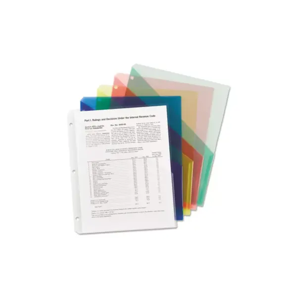 Smead Organized Up Poly Slash Jackets Letter Assorted 5/Pack 89505