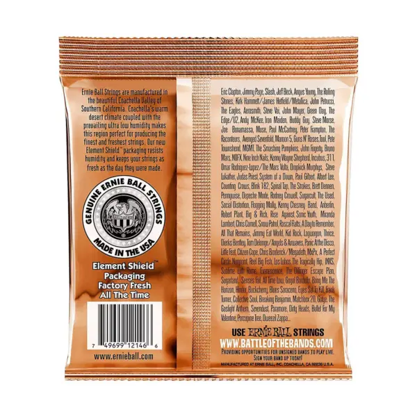 Ernie Ball 2146 Earthwood Phosphor Bronze Medium-Light Acoustic Guitar Strings 3-Pack