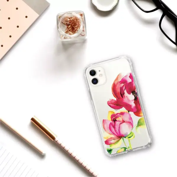 OTM Essentials Apple iPhone 11 Clear Case - Brilliant Bloom Red