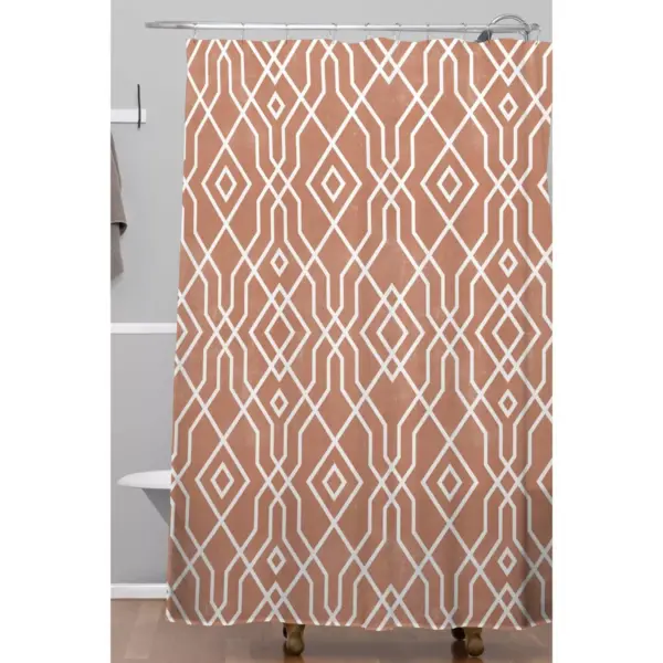 Emanuela Carratoni Baked Earth Shower Curtain Rust - Deny Designs