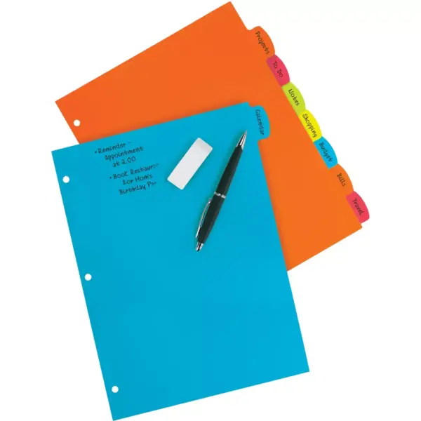 Avery Big Tab Write & Erase Plastic Tab Dividers Multicolor 2609668