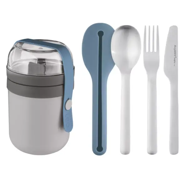 BergHOFF Leo To-Go Set, Grey and Blue