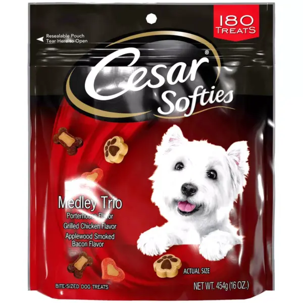 Cesar Softies Medley Trio Chewy Dog Treats  - 16oz - 180ct