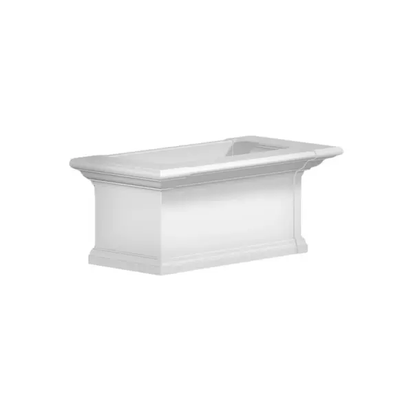 2' Yorkshire Rectangular Window Box White - Mayne