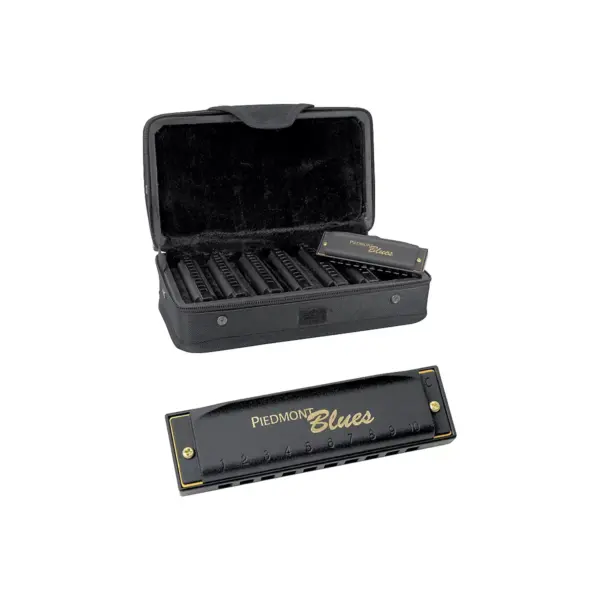 Hohner Piedmont Blues 7-Harmonica Pack with Case