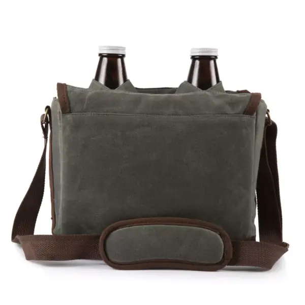 Picnic Time 7qt Double Growler Cooler Tote Green/Brown