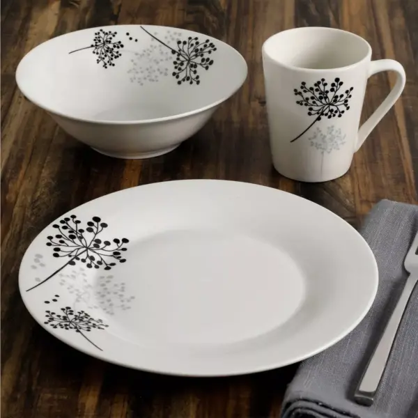 Gibson Home 12pc Stoneware Netherwood Dinnerware Set