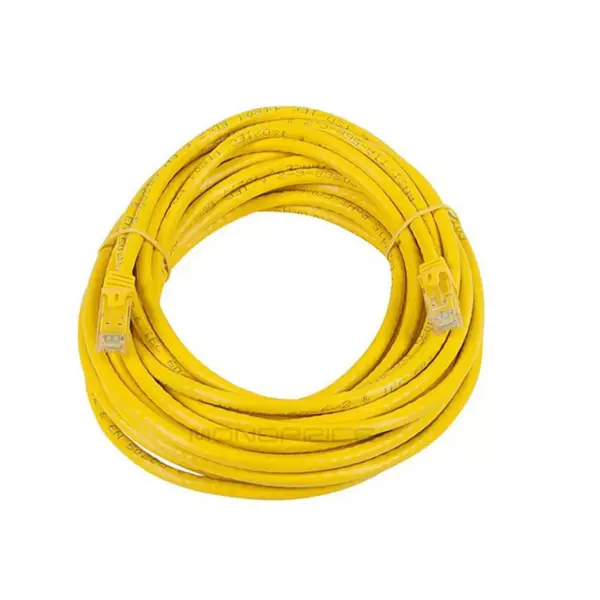 Monoprice Cat6 Ethernet Patch Cable - 30 Feet - Yellow | Network Internet Cord - RJ45, Stranded, 550Mhz, UTP, Pure Bare Copper Wire, 24AWG - Flexboot