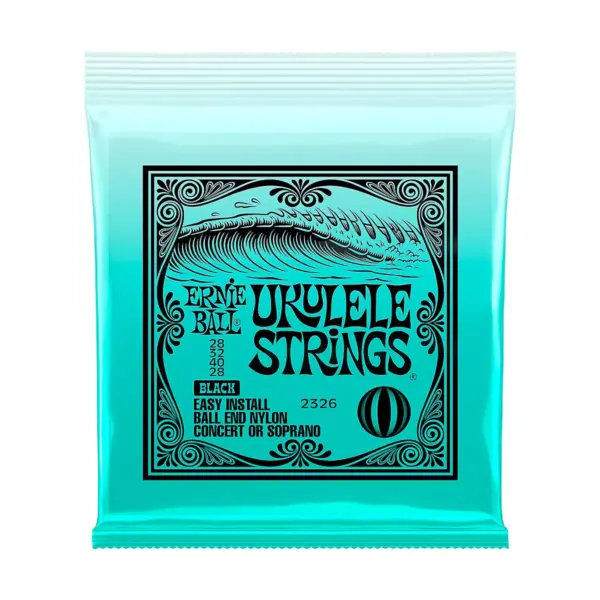 Ernie Ball Concert/Soprano Nylon Ball-End Ukulele Strings - Black Soprano/Concert