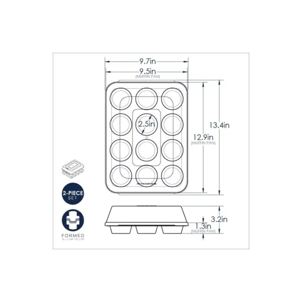 Nordic Ware Naturals® 12 Cavity Muffin Pan with High-Domed Lid