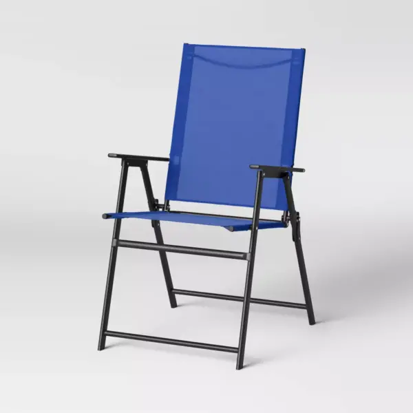 Sling Folding Patio Accent Chair - Blue - Room Essentials™