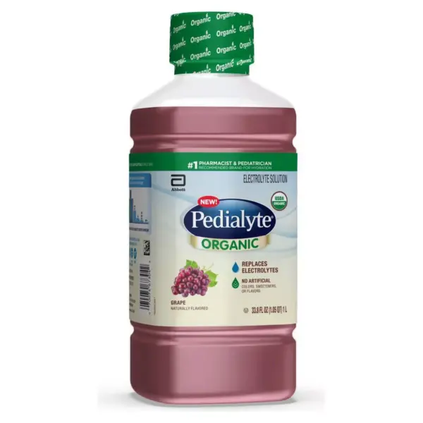 Pedialyte Organic Oral Electrolyte Solution - Fresh Grape - 33.8 fl oz