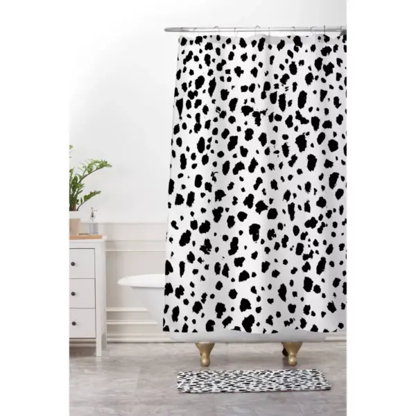 Rebecca Allen Dalmatian Memory Foam Bath Mat Black/White - Deny Designs