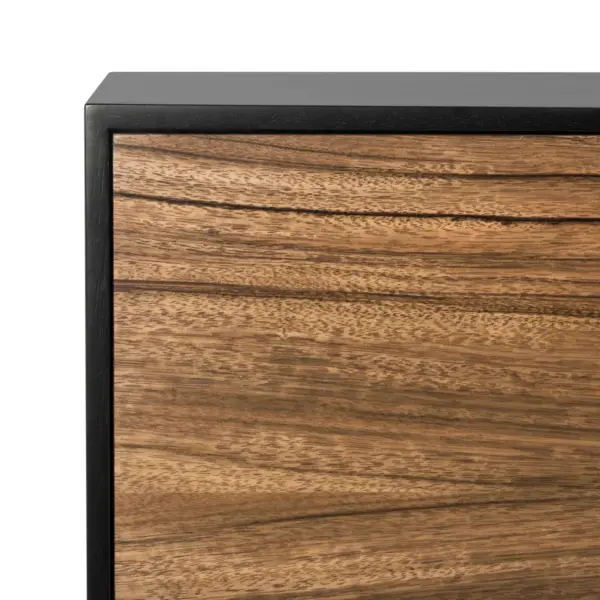 Jonna Wood Cabinet Brown/Black - Safavieh