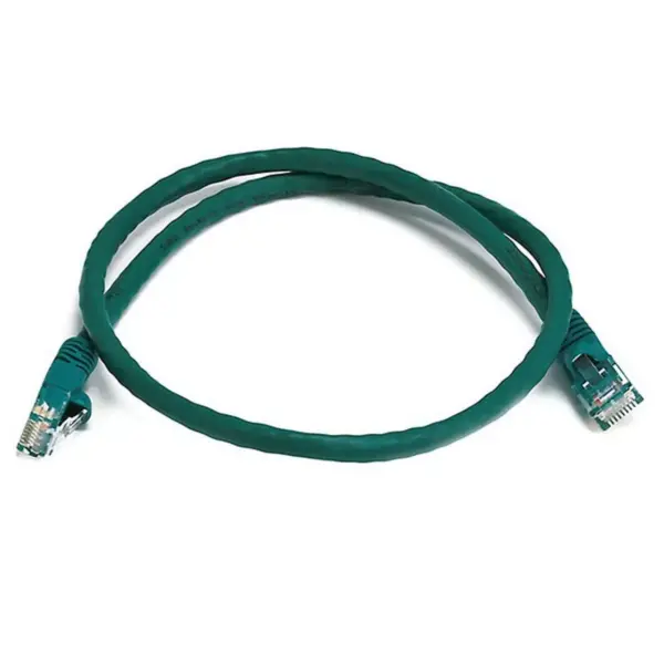 Monoprice Cat5e Ethernet Patch Cable - 2 Feet - Green | Network Internet Cord - RJ45, Stranded, 350Mhz, UTP, Pure Bare Copper Wire, 24AWG