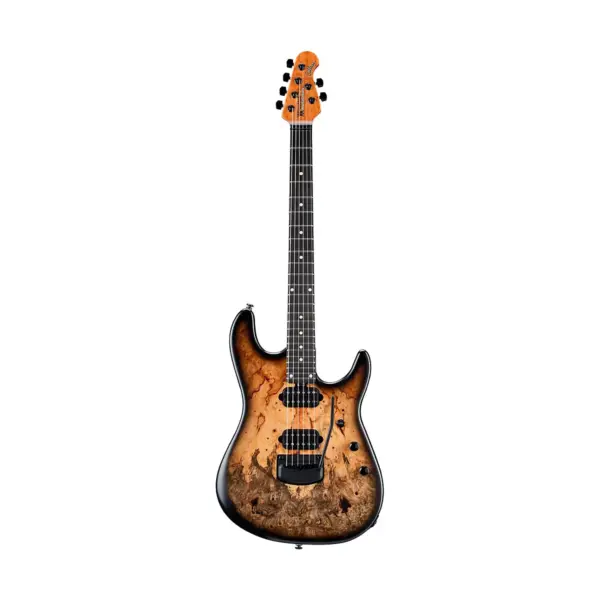 Ernie Ball Music Man Jason Richardson 6 String Electric Guitar with Black Hardware Buckeye Burl