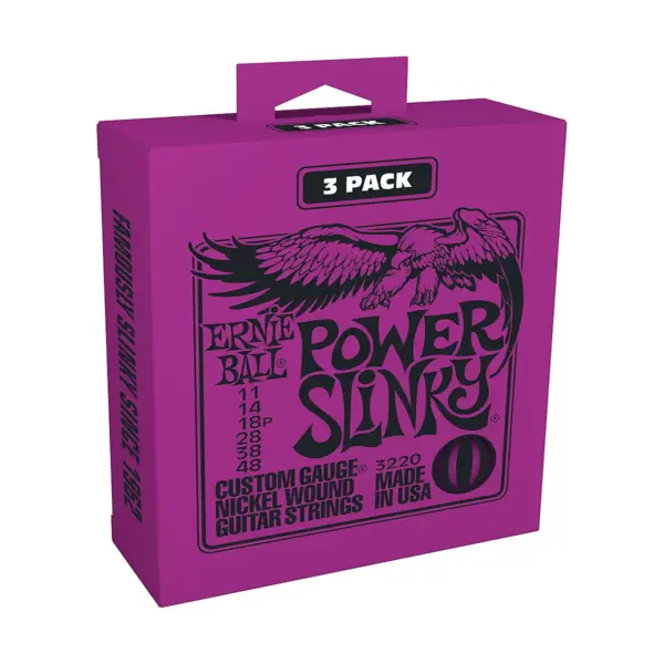 Ernie Ball 3220 Nickel Power Slinky Electric Guitar Strings 3-Pack