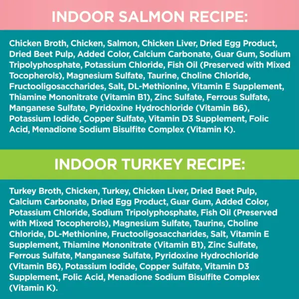 Iams Perfect Portions Grain Free Indoor Paté Salmon & Turkey Recipes Premium Wet Cat Food - 2.6oz/12ct Variety Pack