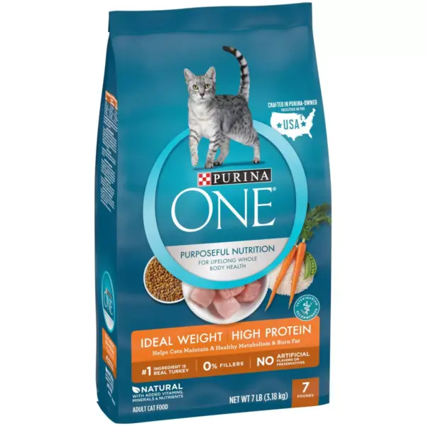 Purina ONE Ideal Weight High Protein Adult Premium Dry Cat Food - 7lbs