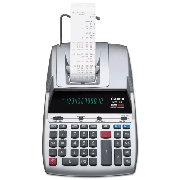 Canon MP11DX 12-Digit Ribbon Printing Calculator Black/Red Print 3.7 Lines/Sec MP11DX2