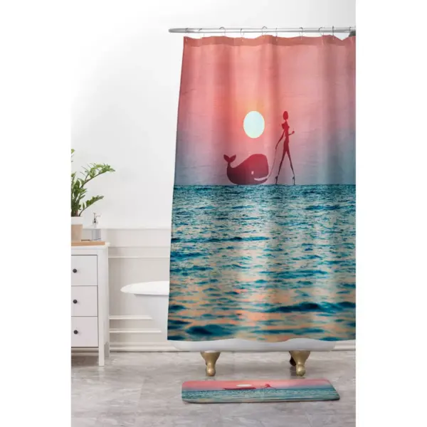 Fancy Pet Shower Curtain Blue Tide - Deny Designs