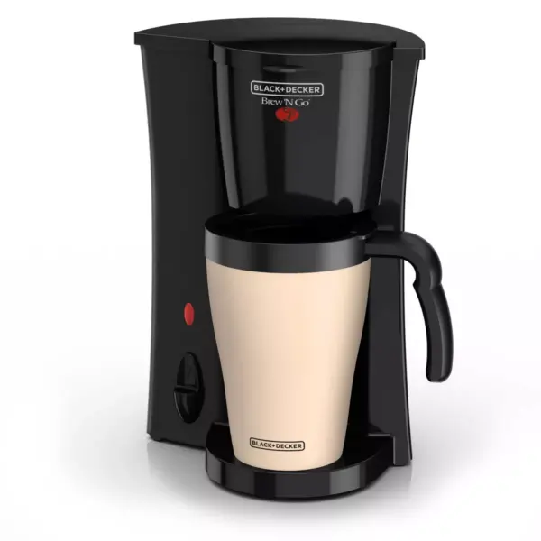 BLACK+DECKER Personal Coffee Maker with Travel Mug - Black DCM18