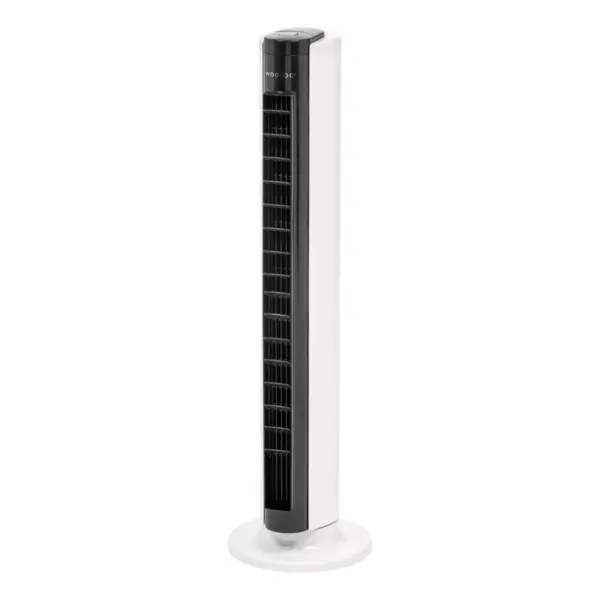 32" Tower Fan Oscillating with Adjustable Vents (Remote and Timer) White/Black - Woozoo