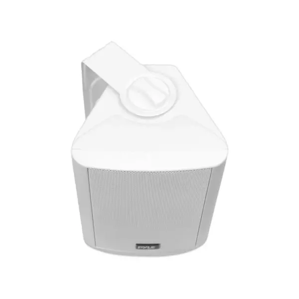 Pyle PDWR53BTWT 5.25 Inch Bluetooth Stereo Speaker System for Indoor or Covered Outdoor Theater Wireless Surround Sound, White (4 Speakers)