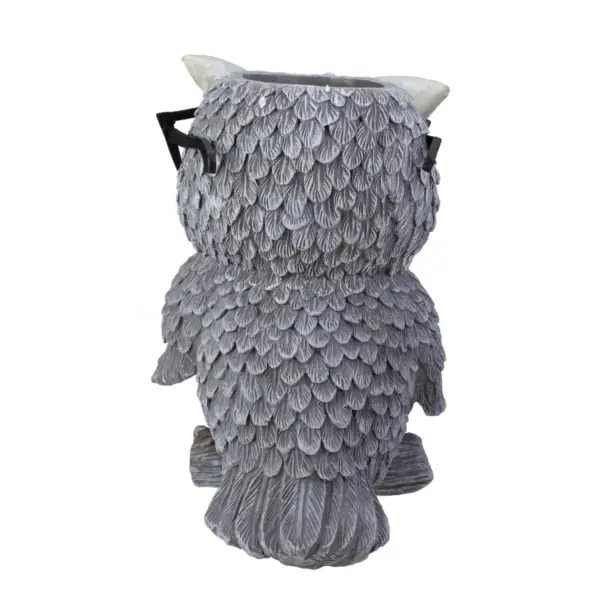 Roman 9.25" Owl Spring Outdoor Patio Garden Planter - Gray