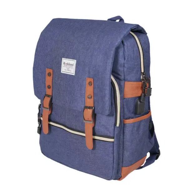 Rockland 16.5'' Heritage USB Laptop Backpack - Blue