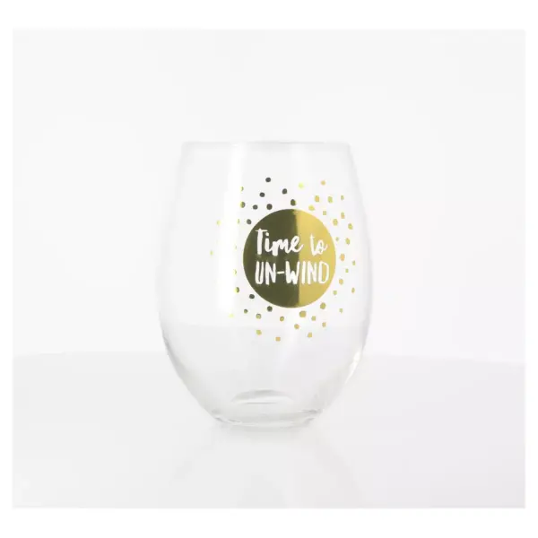 25oz Giant Wine Glass Gold