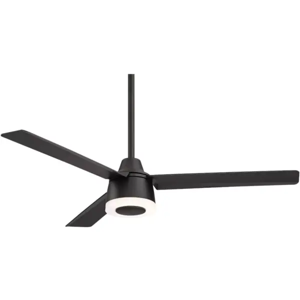 50" Casa Vieja Modern Outdoor Ceiling Fan with Light LED Dimmable Remote Matte Black Damp Rated for Patio Porch