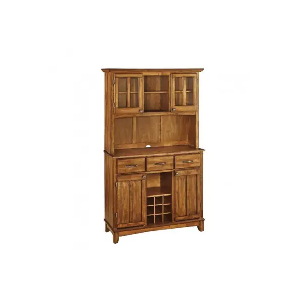 Buffet with 2 Door Hutch Wood/Oak - Home Styles