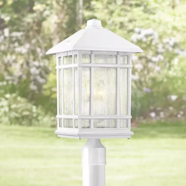 Kathy Ireland J du J Sierra Craftsman 18"H White Outdoor Post Mount Light