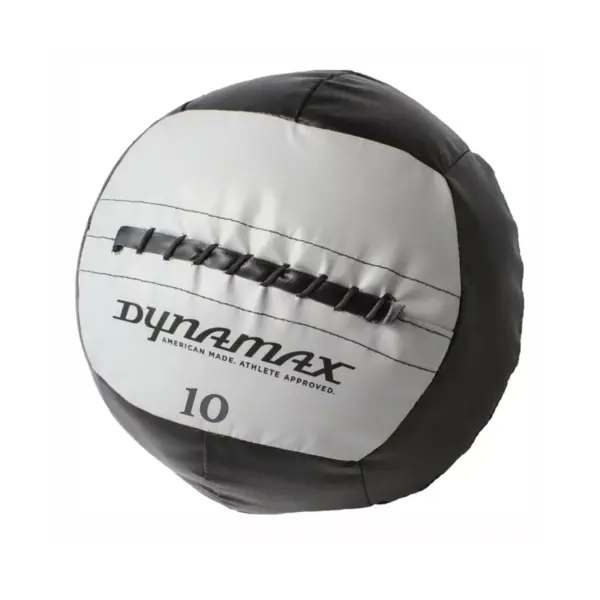 Dynamax DMX-MB10 10 Pound 14 Inch Diameter Exercise Weight Training Toning Medicine Ball for Home Gym Core Workout, Gray and Black