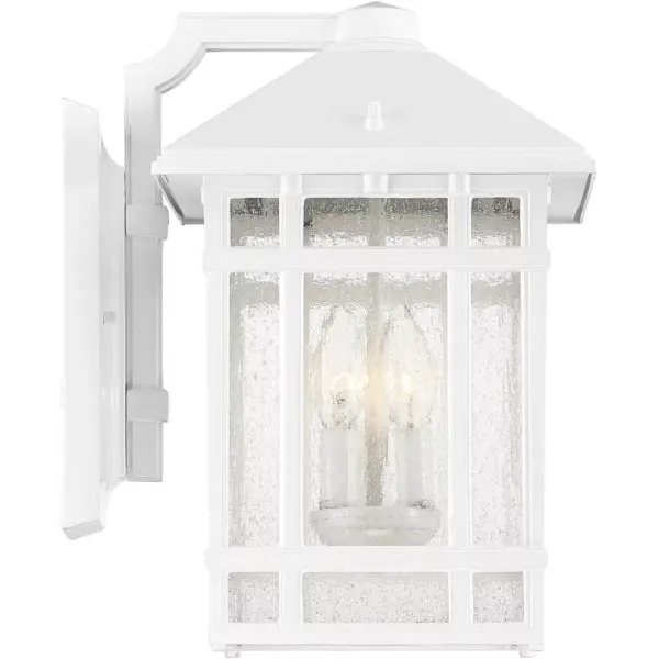 Kathy Ireland J du J Sierra Craftsman 15" High White Outdoor Wall Light