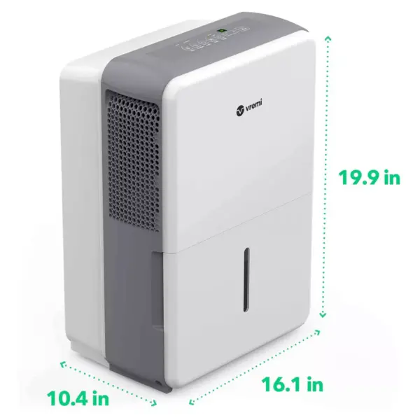 Vremi VRM010637N 22 Pint Capacity Portable Energy Star Rated Home Moisture Air Dehumidifier for Medium 1,500 Square Foot Spaces and Basements, White