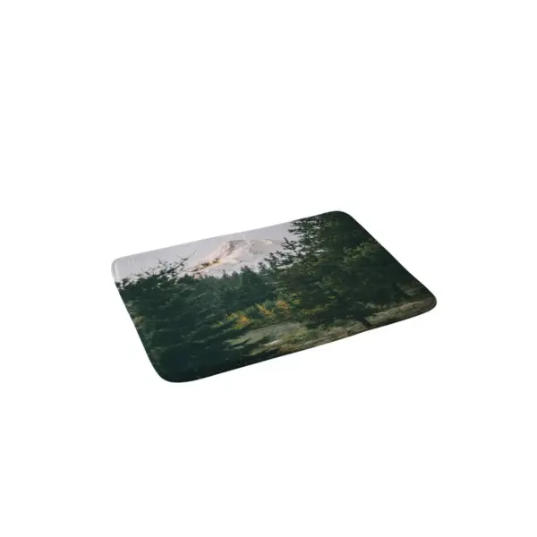 Hannah Kemp Mount Hood Memory Foam Bath Mat Green - Deny Designs