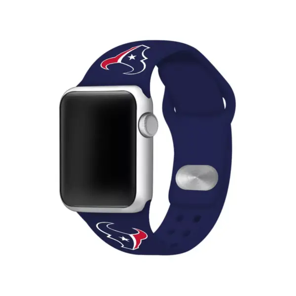 NFL Houston Texans Apple Watch Compatible Silicone Band 42mm - Blue