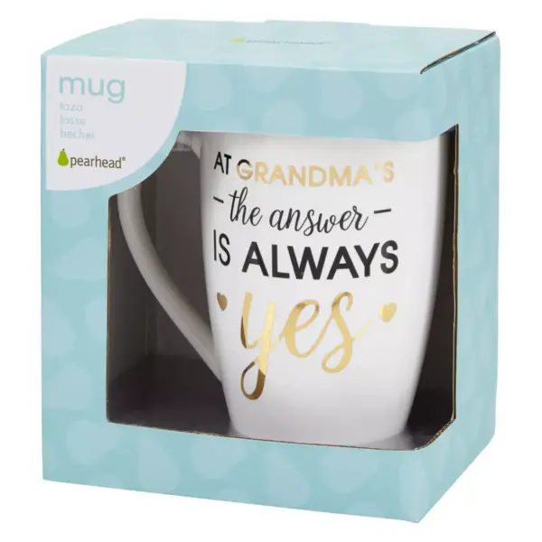 Pearhead 22oz Ceramic Mug - "At Grandma's The Answer is Always Yes"