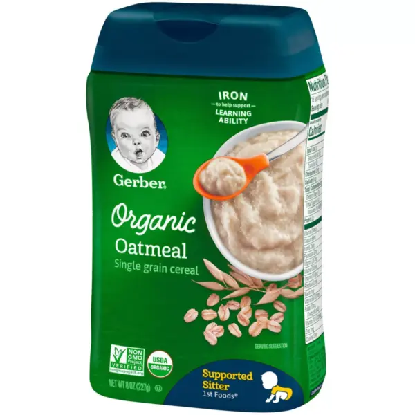 Gerber Organic Single Grain Oatmeal Baby Cereal - 8oz