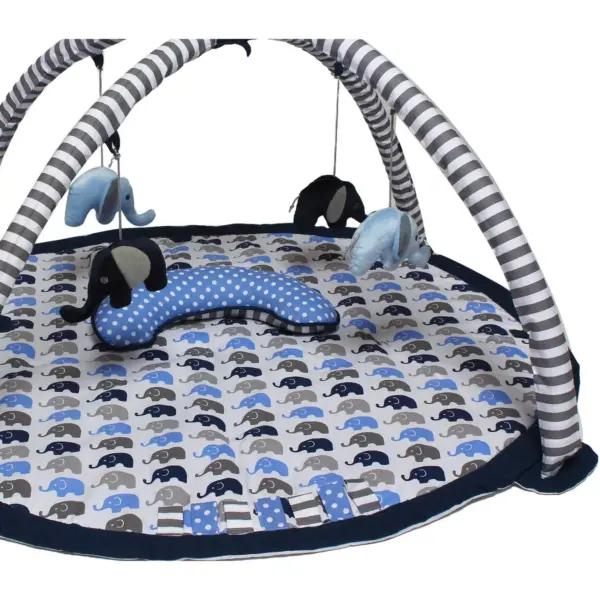 Bacati - Baby Activity Gyms & Playmats (Elephants Blue/Grey)