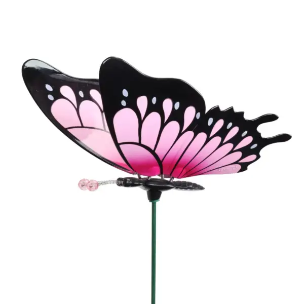 2pk 11" Plastic and Metal Windy Wings Butterfly Stakes - Exhart