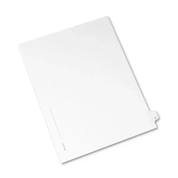 Avery Allstate-Style Legal Exhibit Side Tab Divider Title: B Letter White 25/Pack 82164