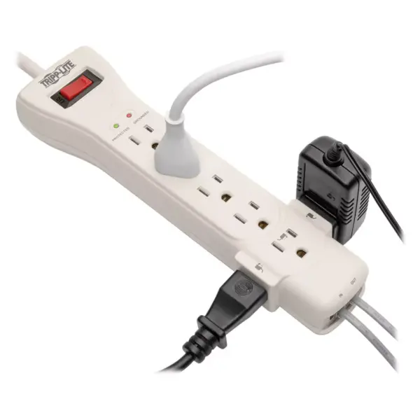 Tripp Lite Surge Protector Power Strip 120V 7 Outlet RJ11 15' Cord 2520 Joules - 7 x NEMA 5-15R - 1800 VA - 2520 J - 120 V AC Input - 120 V AC Output