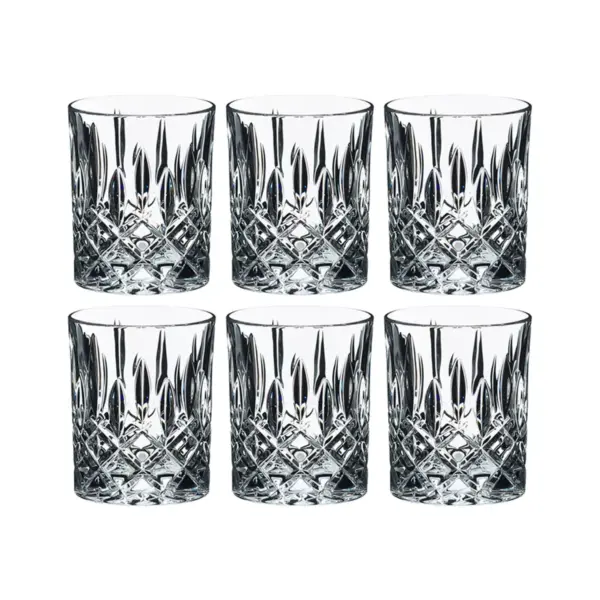 Riedel Spey Collection Crystal Scotch & Bourbon Tumbler Whiskey Glasses (6 Pack)