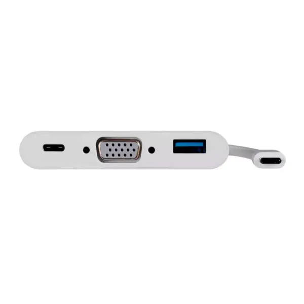 Monoprice USB-C VGA Multiport Adapter - White, With USB 3.0 Connectivity & Mirror Display Resolutions Up To 1080p @ 60hz - Select Series