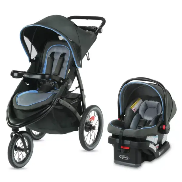 Graco FastAction Jogger LX Travel System with SnugRide Infant Car Seat - Cielo