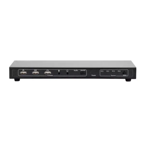 Monoprice 4K 4x1 HDMI 1.4 & USB 2.0 KVM Switch, Includes A USB 2.0 Data Connection With Over Current Detection And Protection