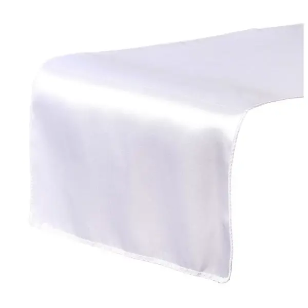 Juvale 10 Pack White Dining Table Runner Tablecloth Runner Decoration for Wedding Party, 108 x 11.8 in